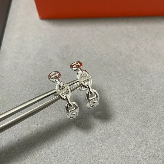 *カラバリ*【HERMES】ピアス Chaine d'Ancre HERMES ピアス Chaine d'ancre Punk earrings 直営店ラッピング